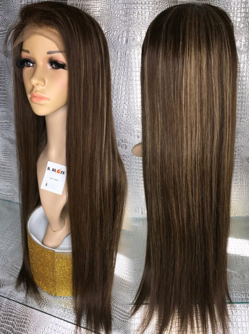 Brown Highlights Lace Wig