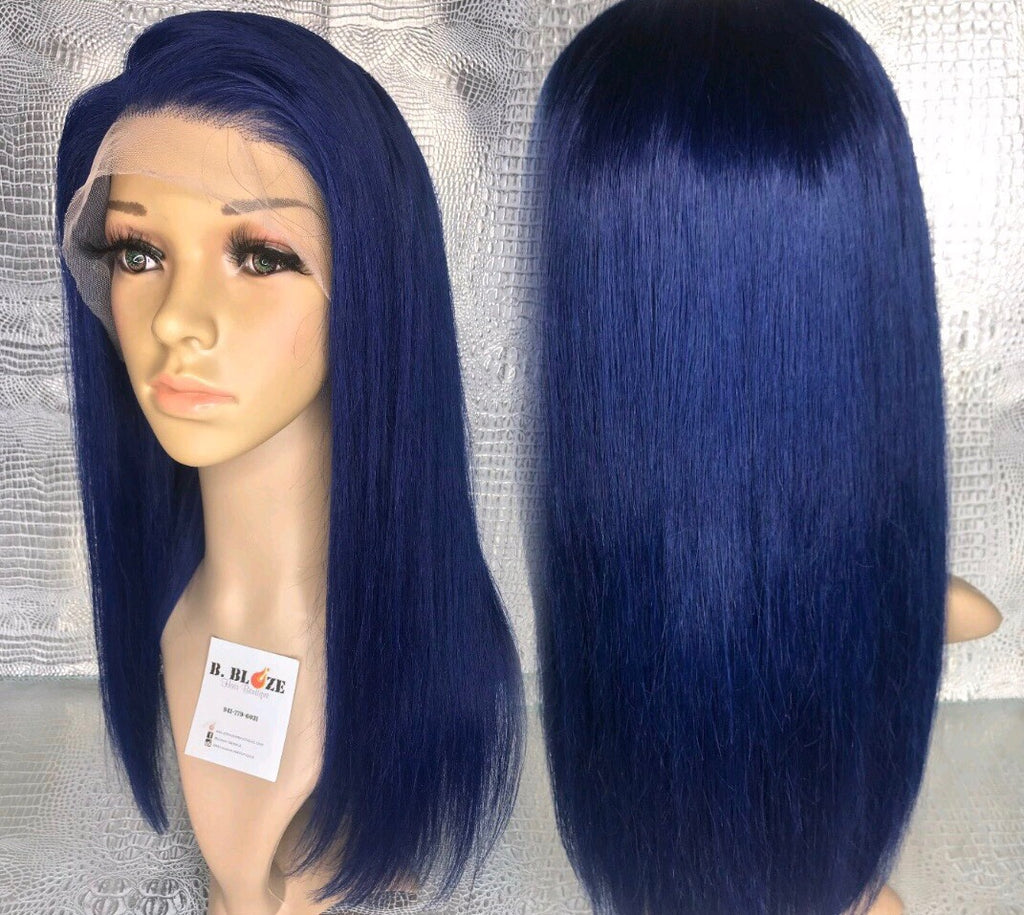 Navy Blue Lace Wig