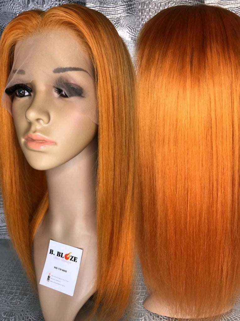 Orange Lace Wig
