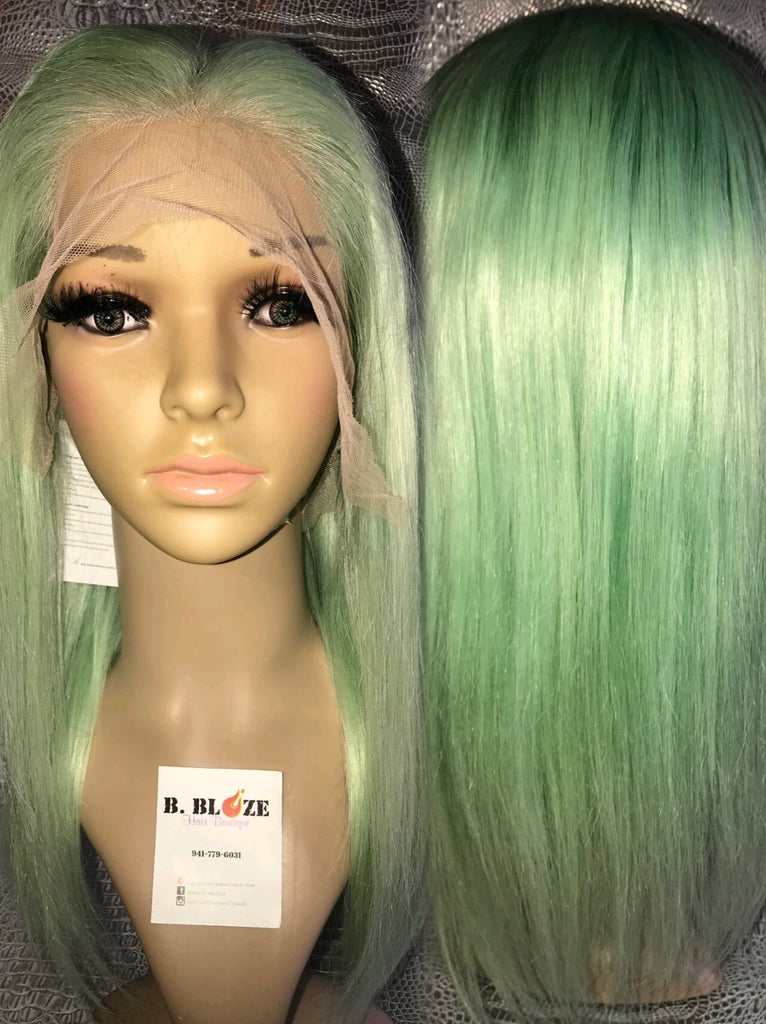 Pastel Turquoise Lace Wig