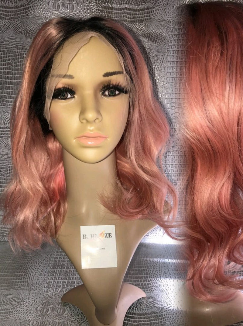 Rose Gold/1B Lace Wig