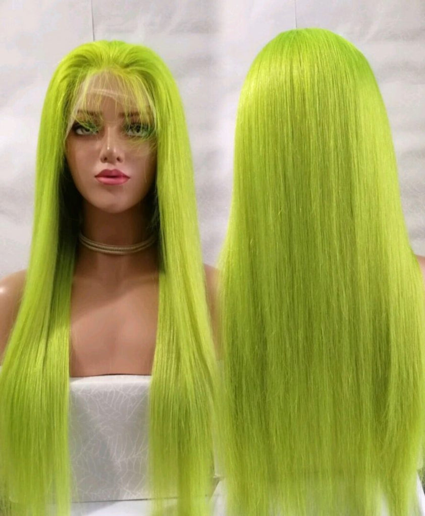 Slime Green Lace Wig